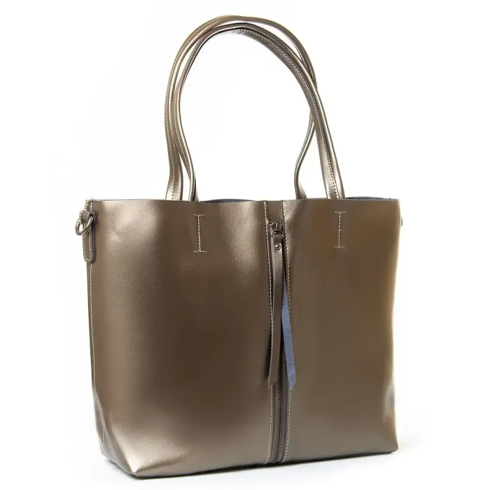 Сумка Женская Классическая кожа Luxeva P109 8704 deep-silver-grey