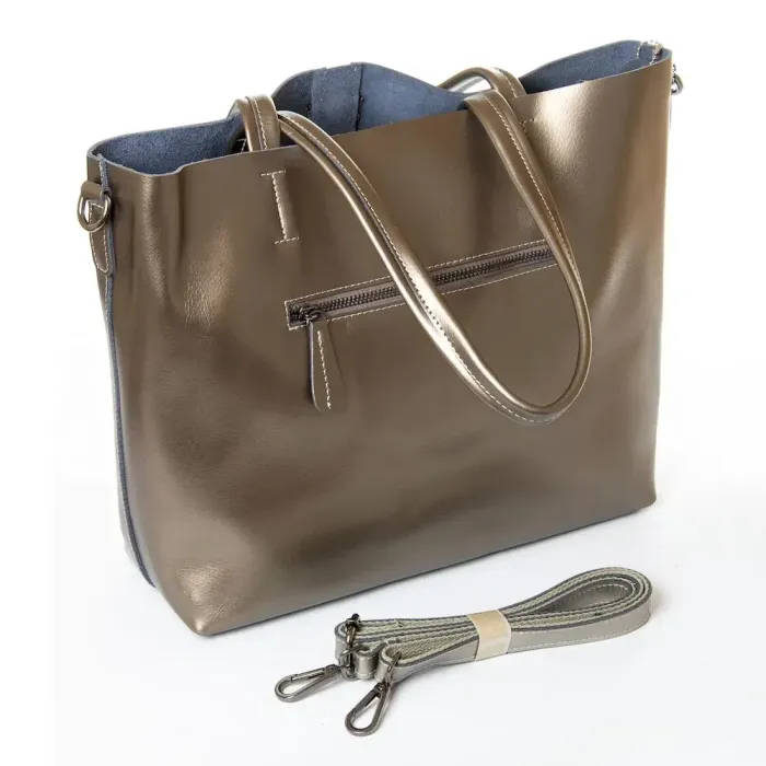 Сумка Женская Классическая кожа Luxeva P109 8704 deep-silver-grey