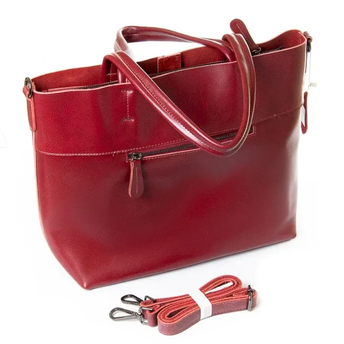 Сумка Женская Классическая кожа Luxeva P109 8704 wine-red