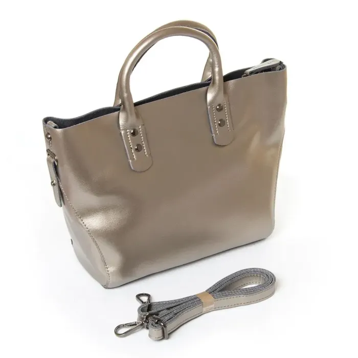 Сумка Женская Классическая кожа Luxeva P103 8668 silver-grey
