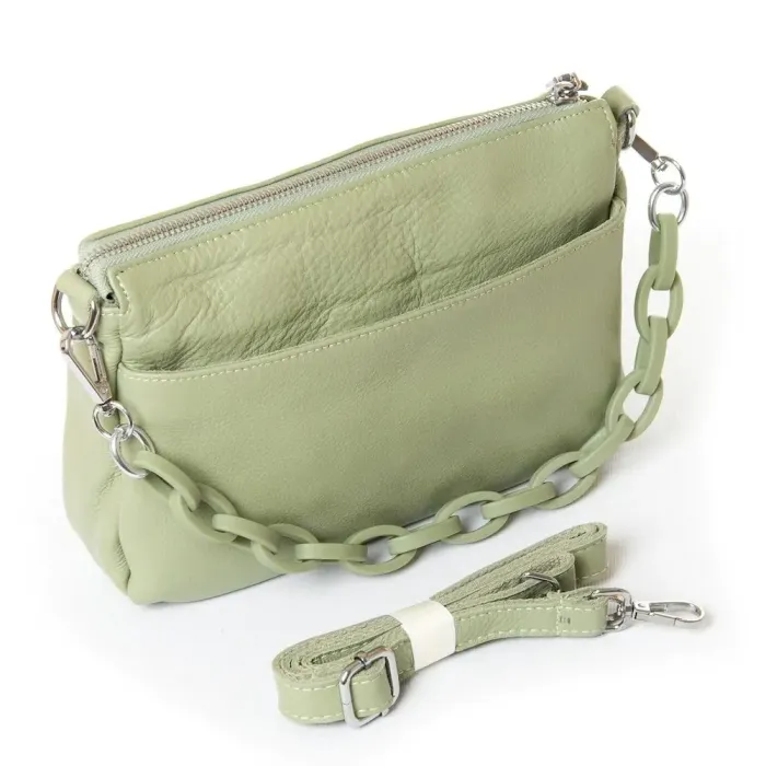 Сумка Женская Классическая кожа Luxeva P77 3011 bean green