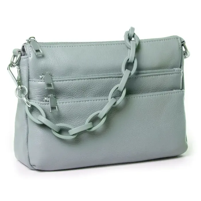 Сумка Женская Классическая кожа Luxeva P77 3011 lighr-blue