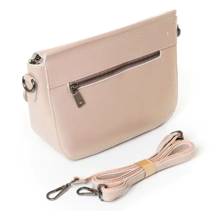 Сумка жіноча Класична шкіра Luxeva P19 8608 pearl-khaki