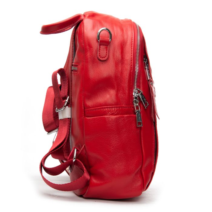 Сумка Женская Рюкзак кожа ALEX RAI 8907-9 red croco