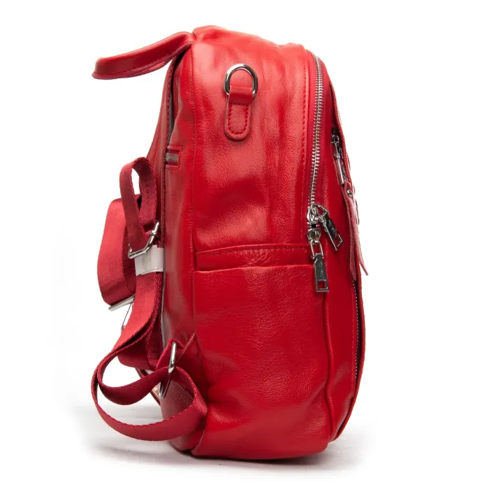 Сумка Женская Рюкзак кожа ALEX RAI 8907-9 red croco