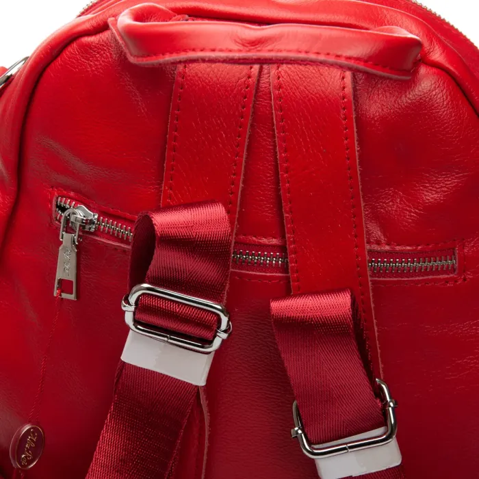 Сумка Женская Рюкзак кожа ALEX RAI 8907-9 red croco