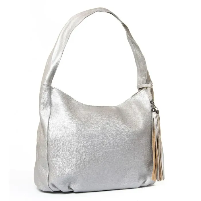 Сумка жіноча Класична шкіра Luxeva P73 8647-9 silver-grey