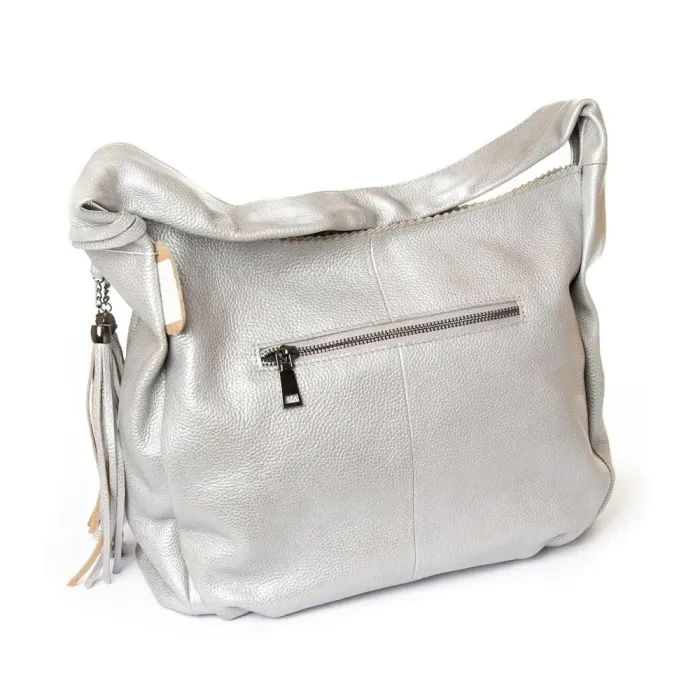Сумка жіноча Класична шкіра Luxeva P73 8647-9 silver-grey