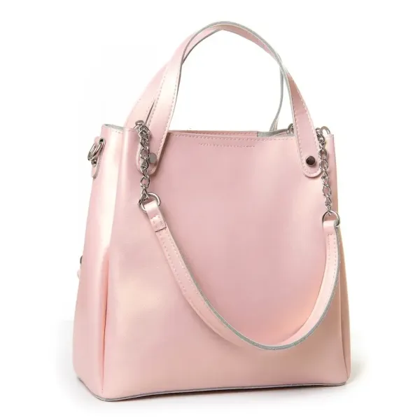 Сумка жіноча Класична шкіра Luxeva P42 8784 pearl-pink