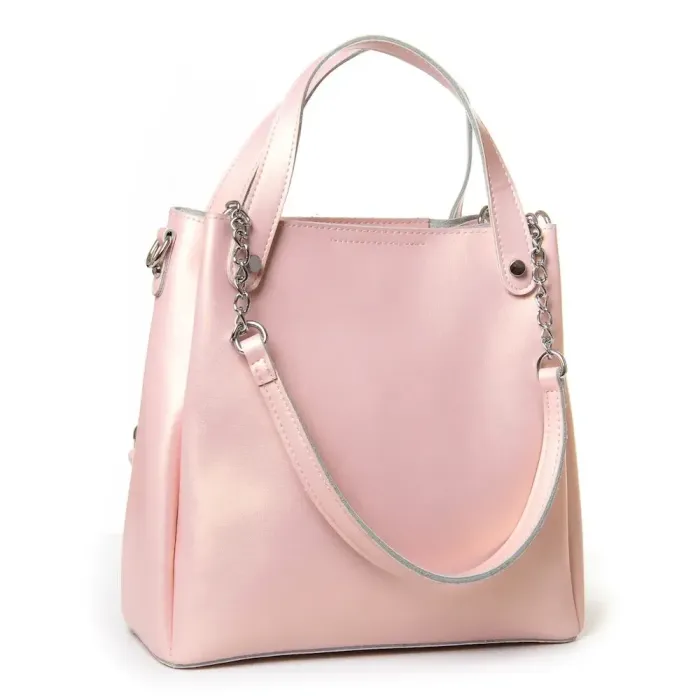 Сумка Женская Классическая кожа Luxeva P42 8784 pearl-pink