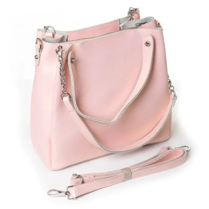 Сумка Женская Классическая кожа Luxeva P42 8784 pearl-pink