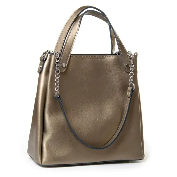 Сумка жіноча Класична шкіра Luxeva P42 8784 silver-grey