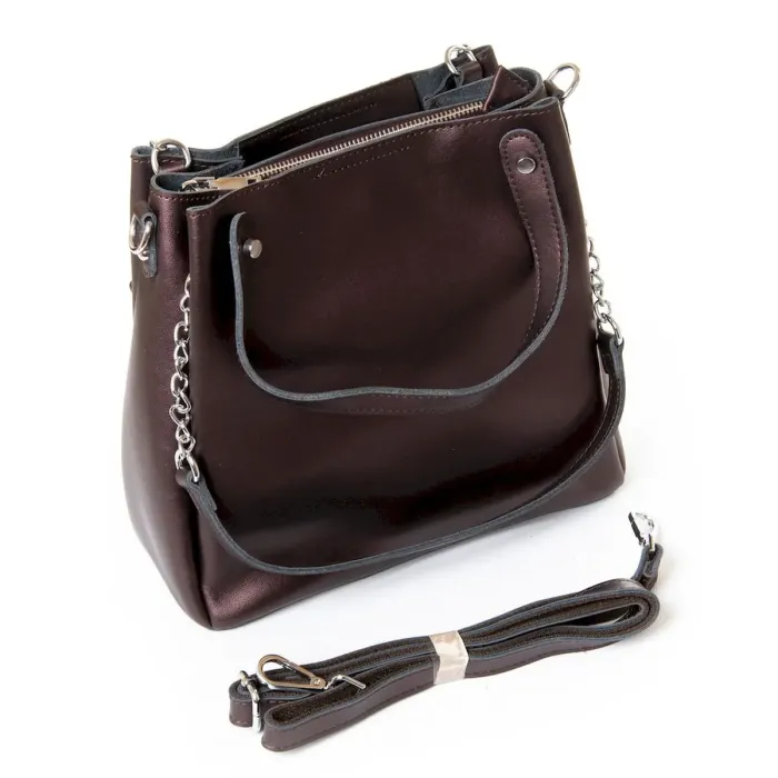 Сумка Женская Классическая кожа Luxeva P42 8784 bright-coffee