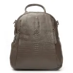 Сумка Женская Рюкзак кожа ALEX RAI 8907-9 grey croco