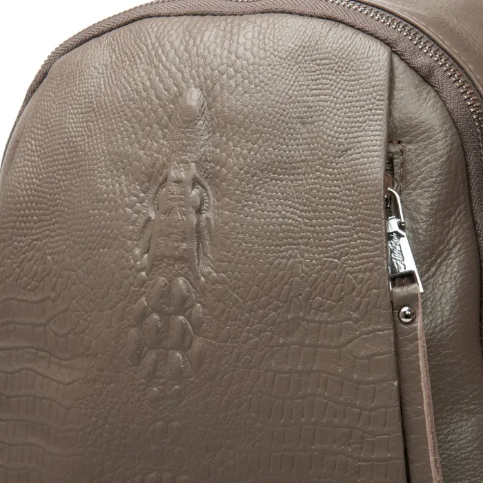 Сумка Женская Рюкзак кожа ALEX RAI 8907-9 grey croco