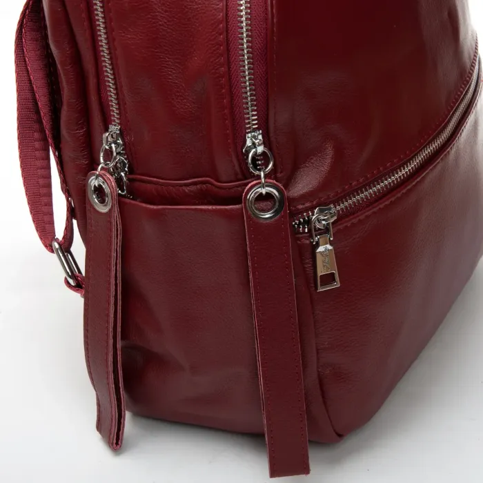 Сумка Женская Рюкзак кожа ALEX RAI 95517-9 bordo