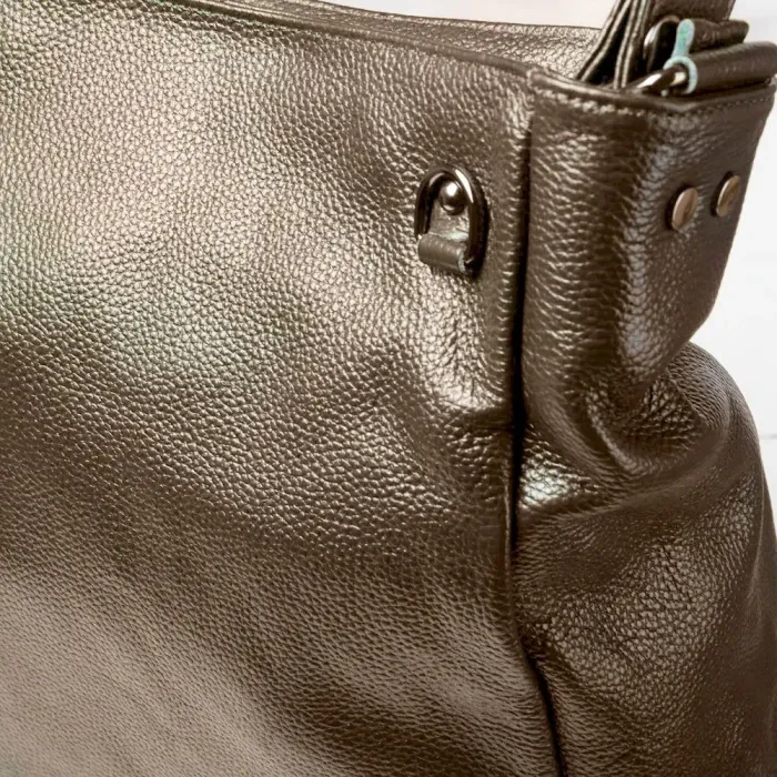 Сумка Женская Классическая кожа P67 8639-9 silver-grey