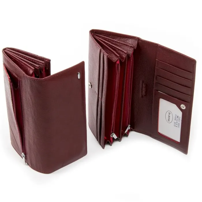 Жіночий гаманець Classic шкіряний Dr.Bond W501 bordo