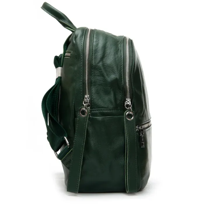 Сумка Женская Рюкзак кожа ALEX RAI 95517-9 green