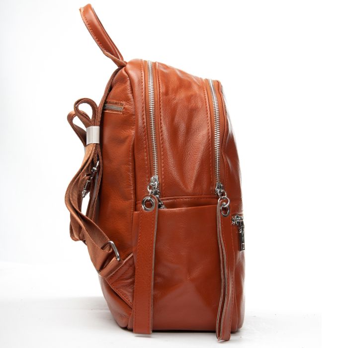 Сумка Женская Рюкзак кожа ALEX RAI 95517-9 camel