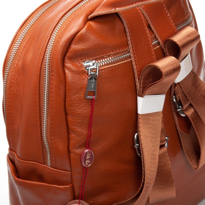 Сумка Женская Рюкзак кожа ALEX RAI 95517-9 camel