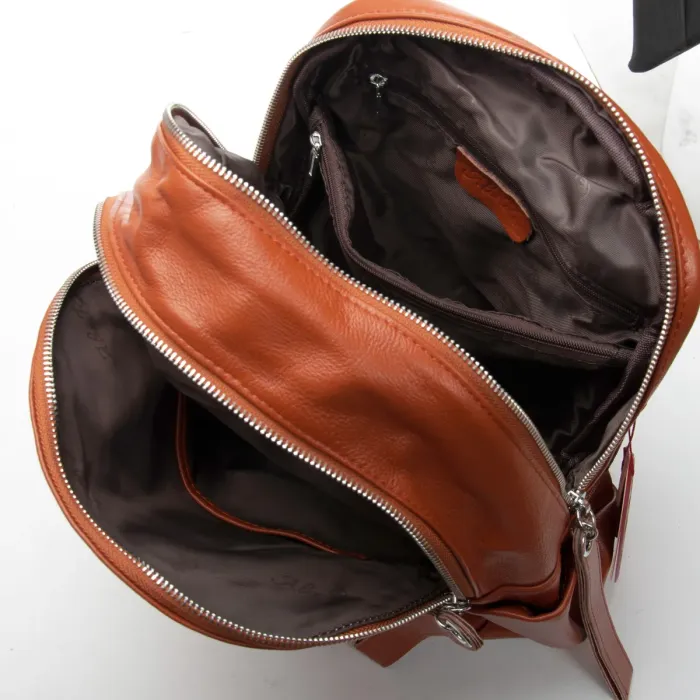 Сумка Женская Рюкзак кожа ALEX RAI 95517-9 camel