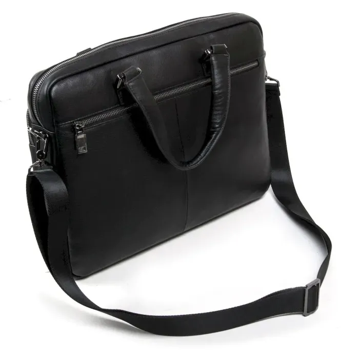 Сумка чоловіча шкіряна портфель BRETTON BE 1603-1 black