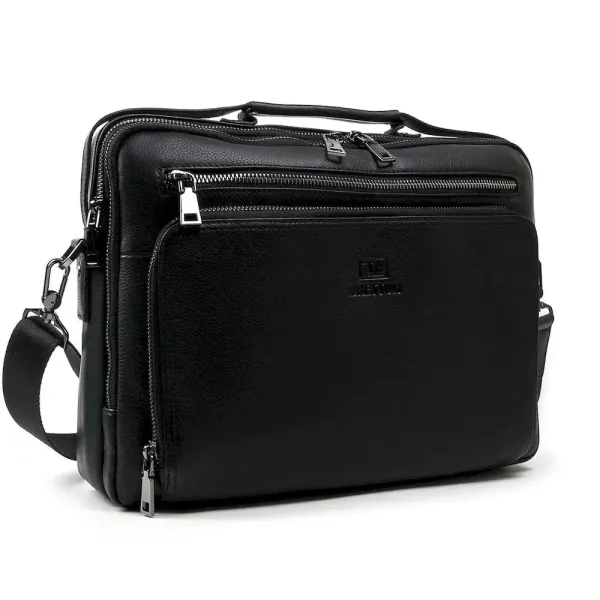 Сумка чоловіча шкіряна портфель BRETTON BE 3492-8 black