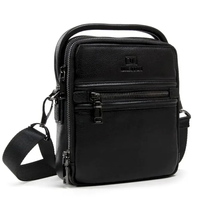 Сумка чоловіча Планшет шкіряна BRETTON 407-42 black