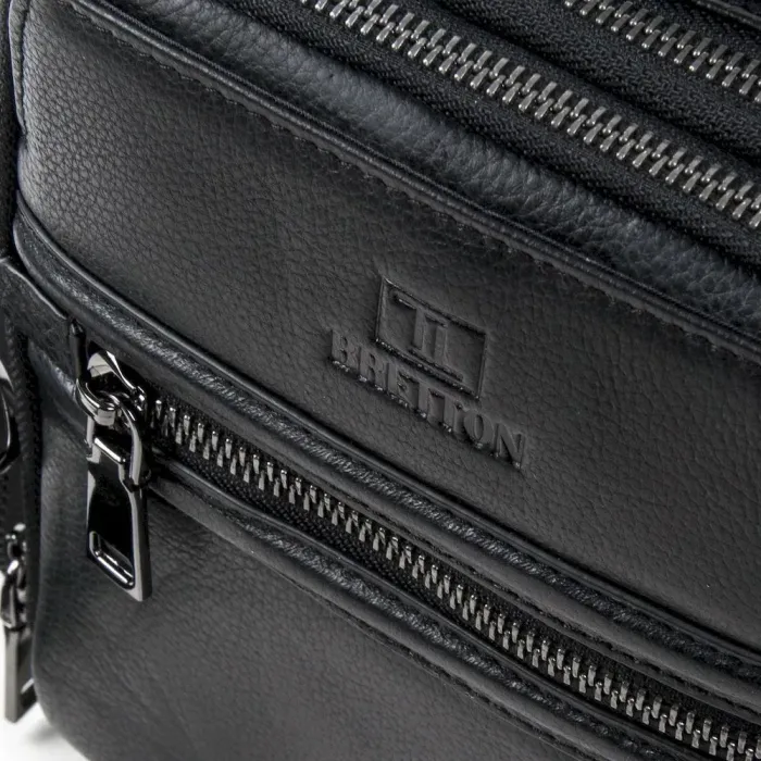 Сумка чоловіча Планшет шкіряна BRETTON 407-42 black
