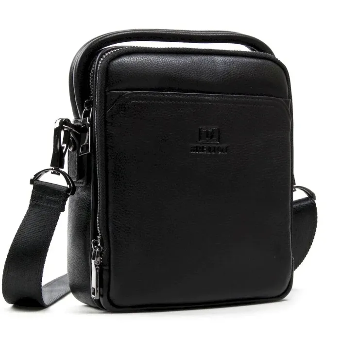 Сумка чоловіча Планшет шкіряна BRETTON 411-5 black
