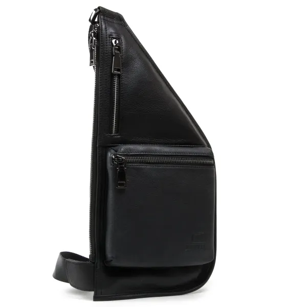 Сумка чоловіча на плече шкіряний BRETTON BE 1006-6 black