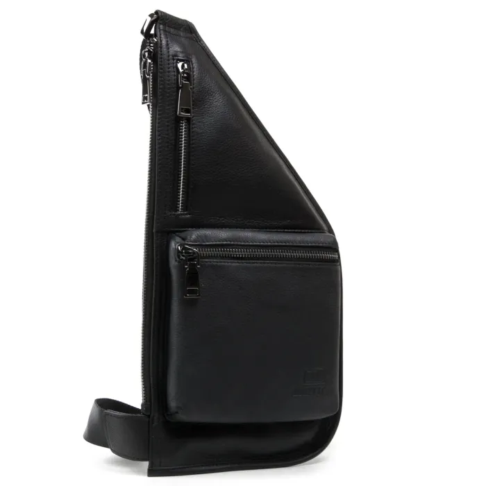 Сумка чоловіча на плече шкіряний BRETTON BE 1006-6 black
