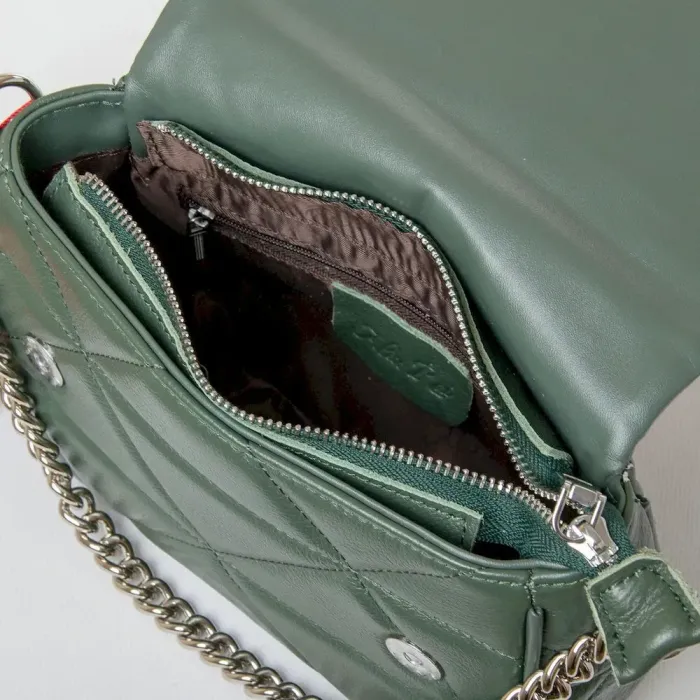 Сумка Класична шкіра ALEX RAI 8837-9 green