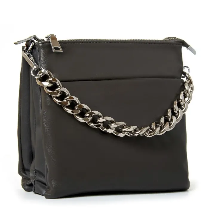 Сумка Женская Классическая кожа ALEX RAI 9028-9 grey