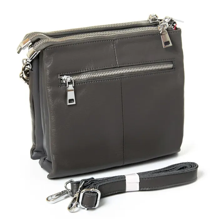 Сумка Женская Классическая кожа ALEX RAI 9028-9 grey