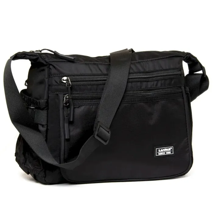 Сумка Чоловіча На Плечо нейлон Lanpad 82012 black листоноша