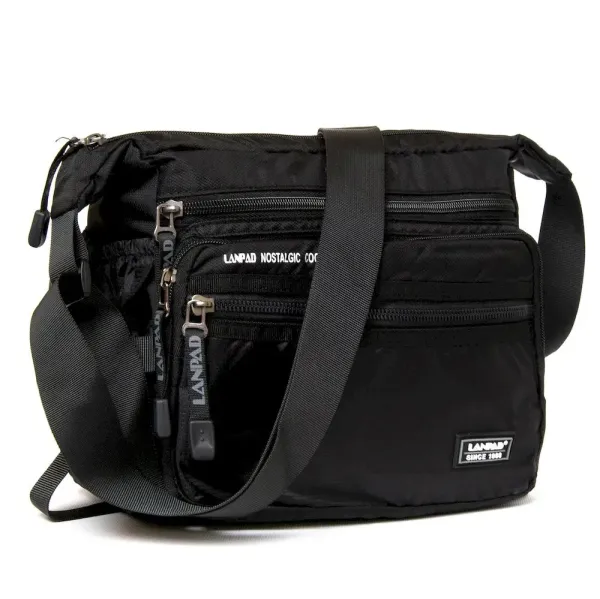 Сумка Чоловіча На Плечо нейлон Lanpad 8645 black листоноша
