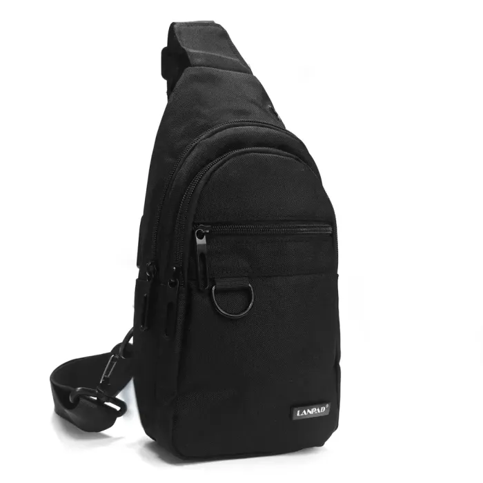 Сумка Мужская На Плечо нейлон Lanpad 8645 black почтальон