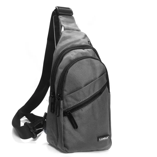 Сумка Мужская На Плечо нейлон Lanpad 83029 gray