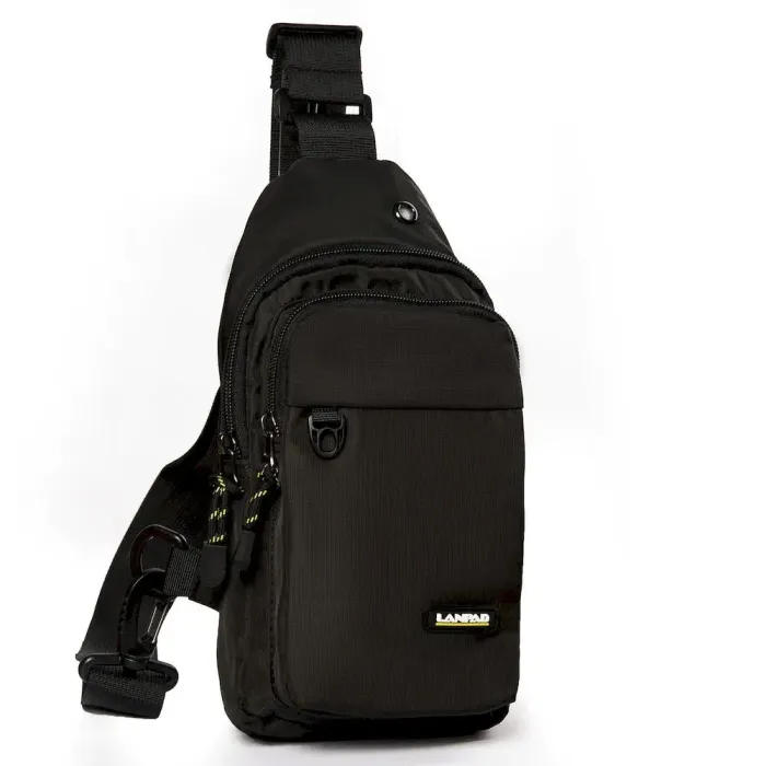 Сумка чоловіча на плече нейлон Lanpad 6034 black