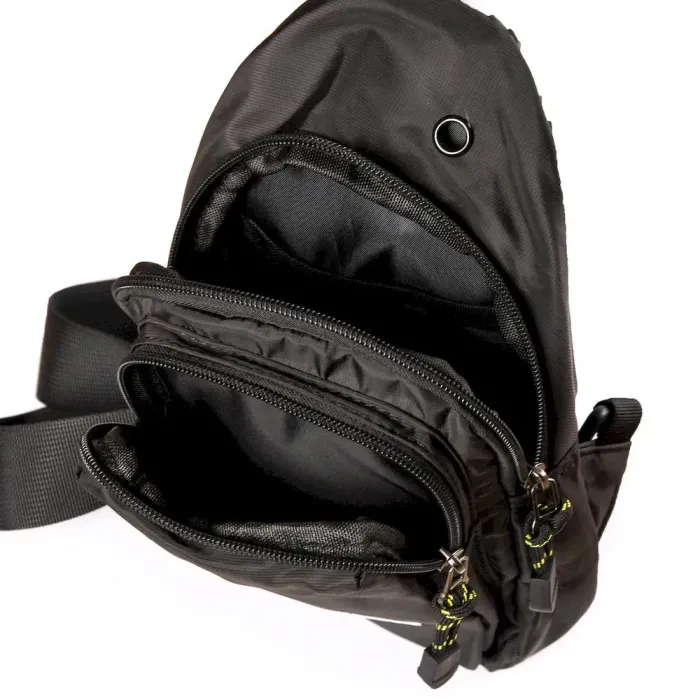 Сумка чоловіча на плече нейлон Lanpad 6034 black