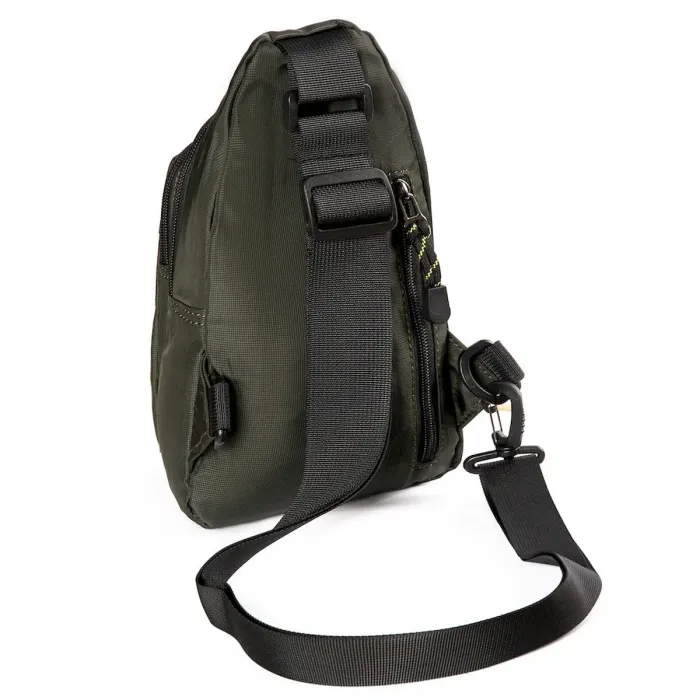 Сумка чоловіча на плече нейлон Lanpad 6034 green