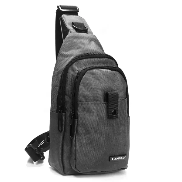 Сумка Мужская На Плечо нейлон Lanpad 63745 gray