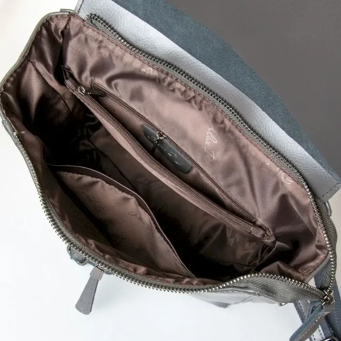 Сумка Женская Рюкзак кожа ALEX RAI 3206 grey