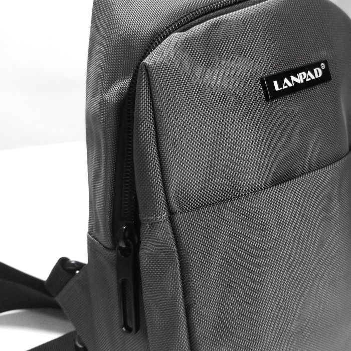 Сумка Мужская На Плечо нейлон Lanpad 3072 gray