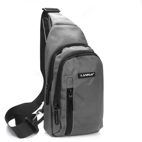 Сумка Мужская На Плечо нейлон Lanpad 80002 gray