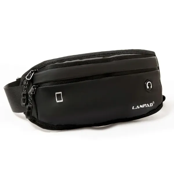 Сумка чоловіча на пояс нейлон Lanpad 61041 black