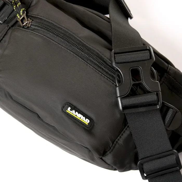 Сумка Мужская На пояс нейлон Lanpad 83013 black