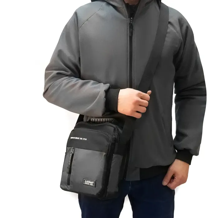 Сумка чоловіча Планшет нейлон Lanpad 8650 grey